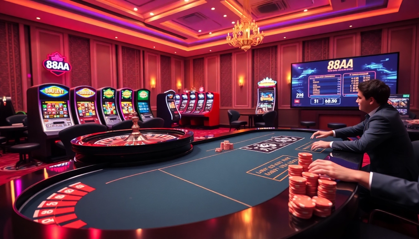 Play exciting games at 88AA's premier online casino, featuring roulette and poker.