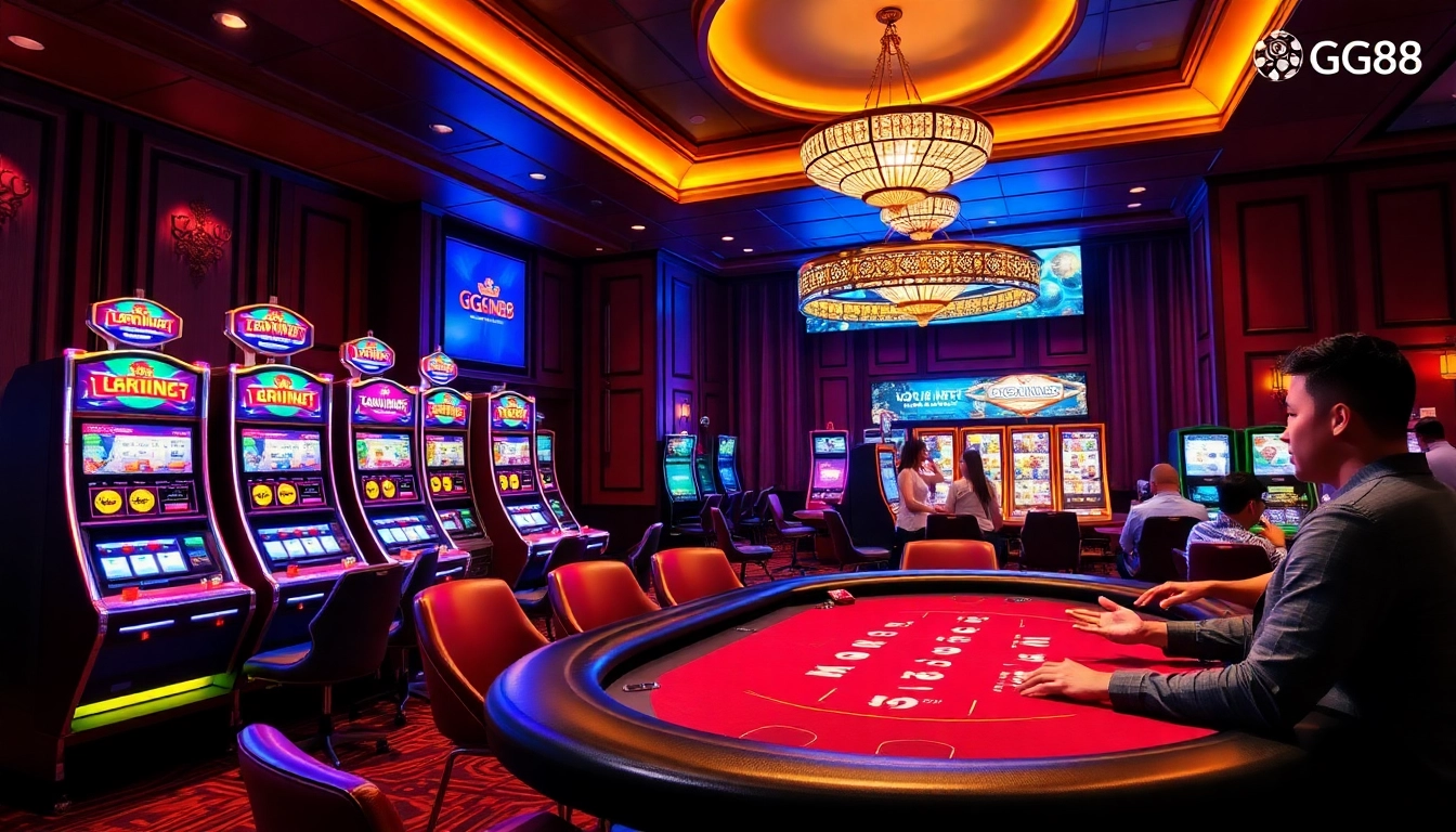 Experience the excitement of GG88.MOBI with vibrant slot machines and thrilling poker gameplay.