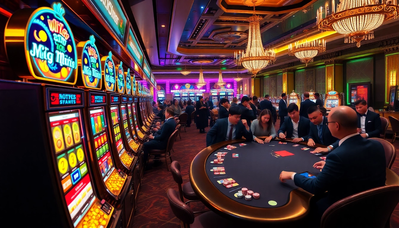 Players enjoying thrilling games at https://nohudoithuong.us/, capturing the excitement of casino wins.