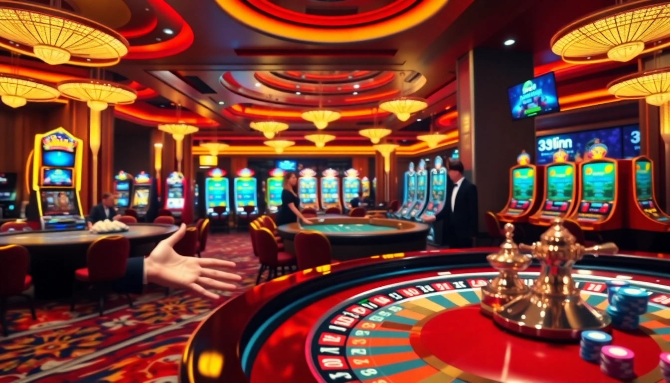Engaging players at the 33win casino, showcasing vibrant tables and exciting gameplay.