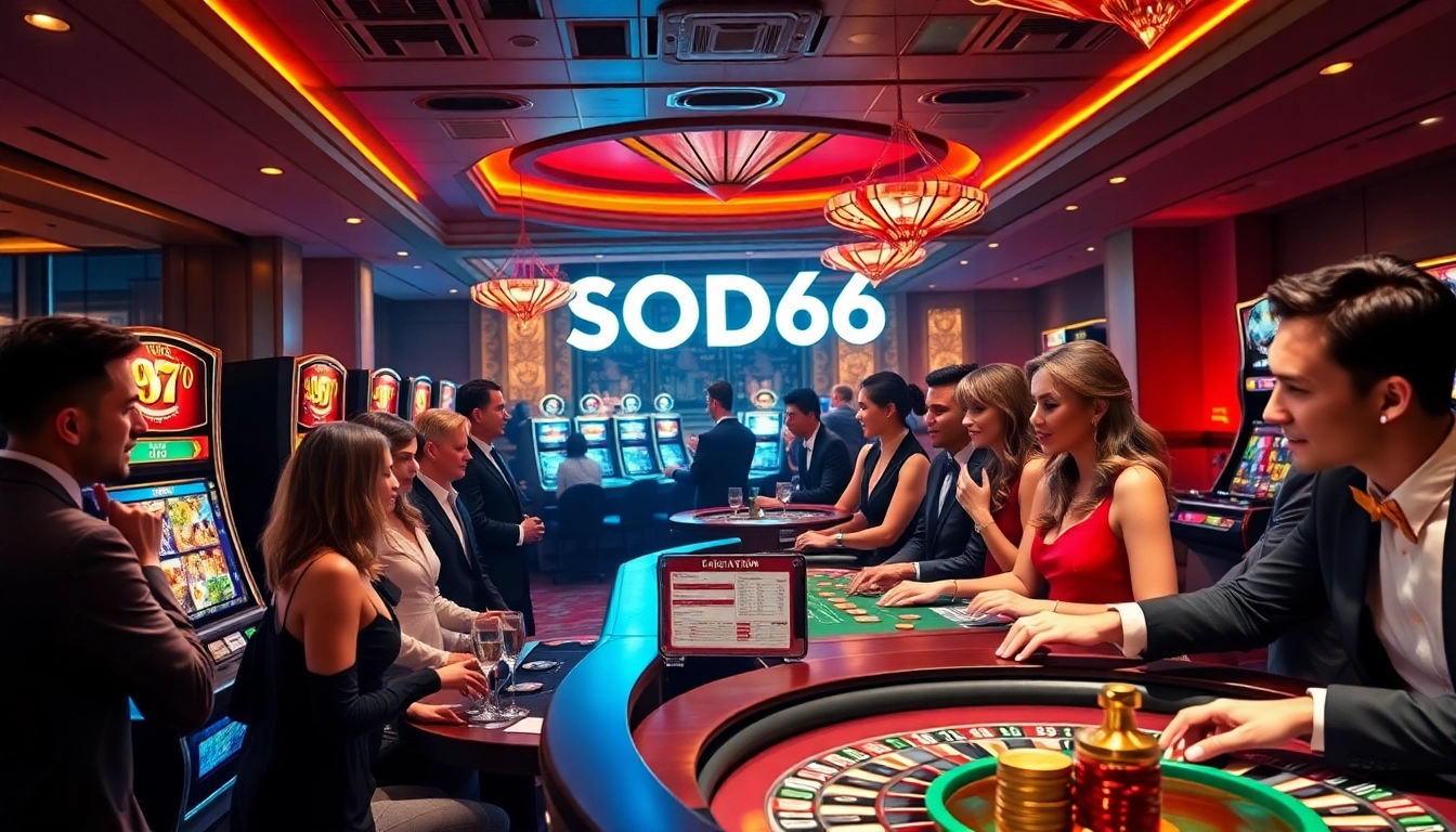 SODO66 Casino offers a sophisticated gambling experience with vibrant tables and enthusiastic players.