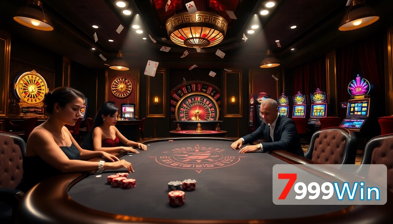 Players enjoy a thrilling game at 789Win casino table, showcasing excitement in online gambling.
