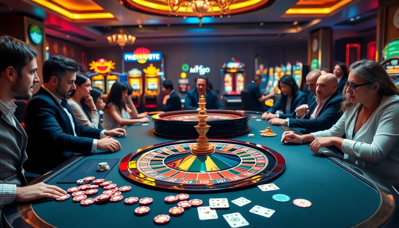 Experience the thrill of gambling at https://rr88.autos/ with a luxury casino atmosphere featuring roulette tables.
