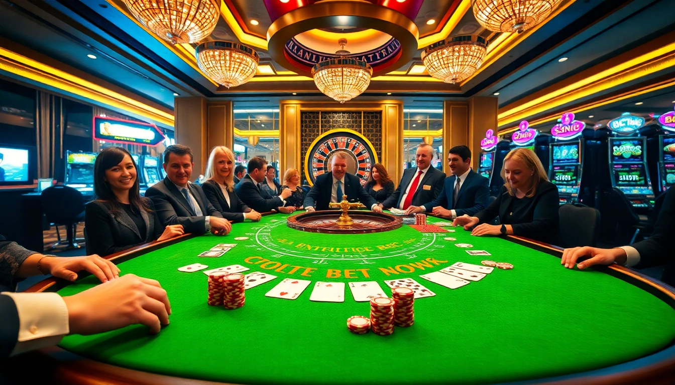 Go88 players celebrate a jackpot win at an upscale casino blackjack table.