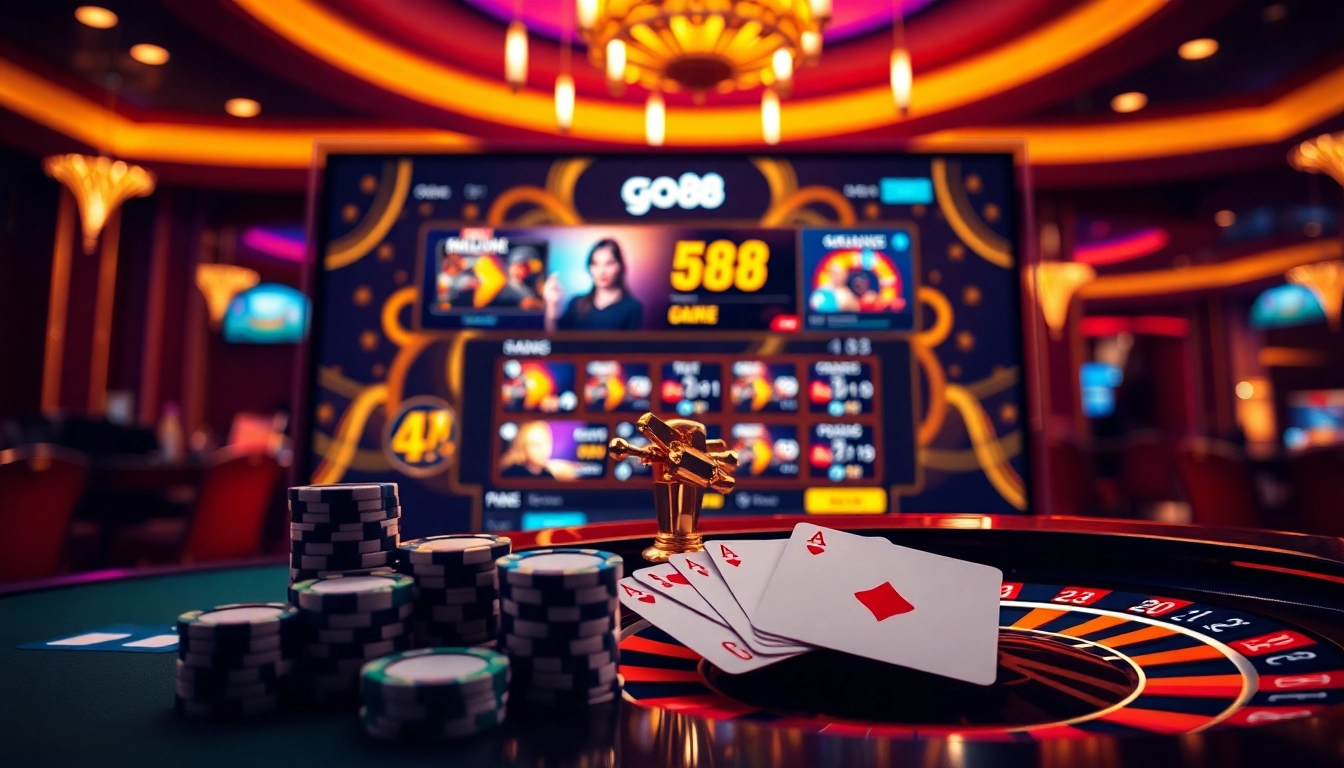 Experience the thrill of gambling at go88 with vibrant casino elements and engaging gaming interfaces.