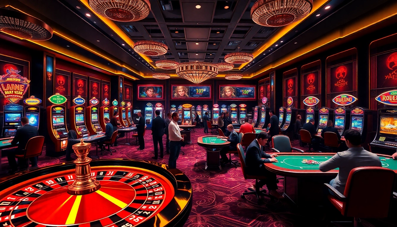 Experience thrilling gameplay at AU88's vibrant casino floor with roulette, slots, and poker excitement.