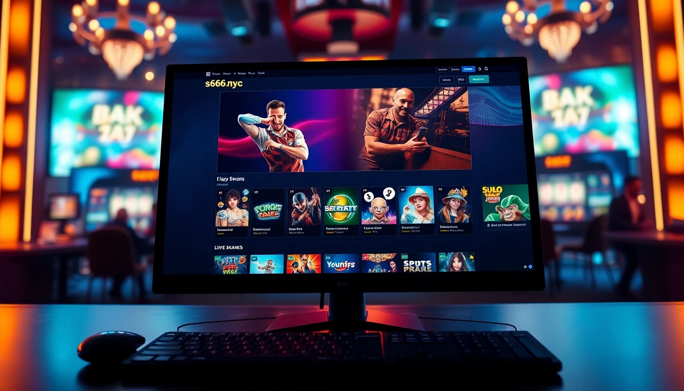 Engaging online gambling scene on s666.nyc showcasing a variety of games in a modern interface.