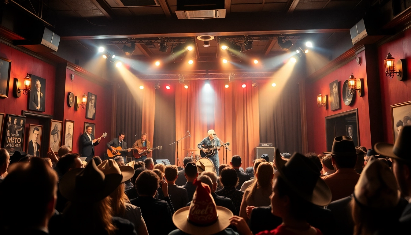 Experience a lively Johnny Cash birthday bash at johnnycashbirthday.com with a vibrant live band and excited crowd.