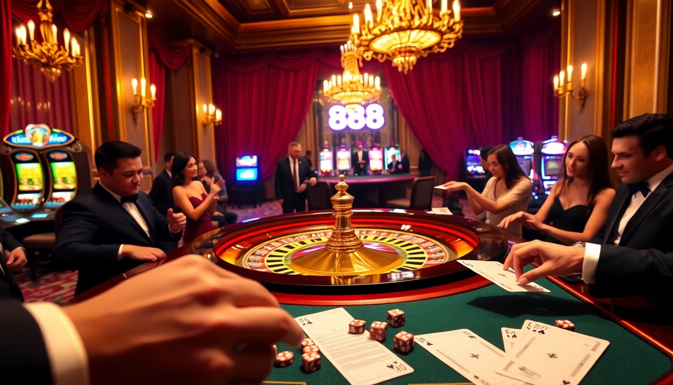 Players enjoying their time at the 888now casino table with engaging games and vibrant atmosphere.