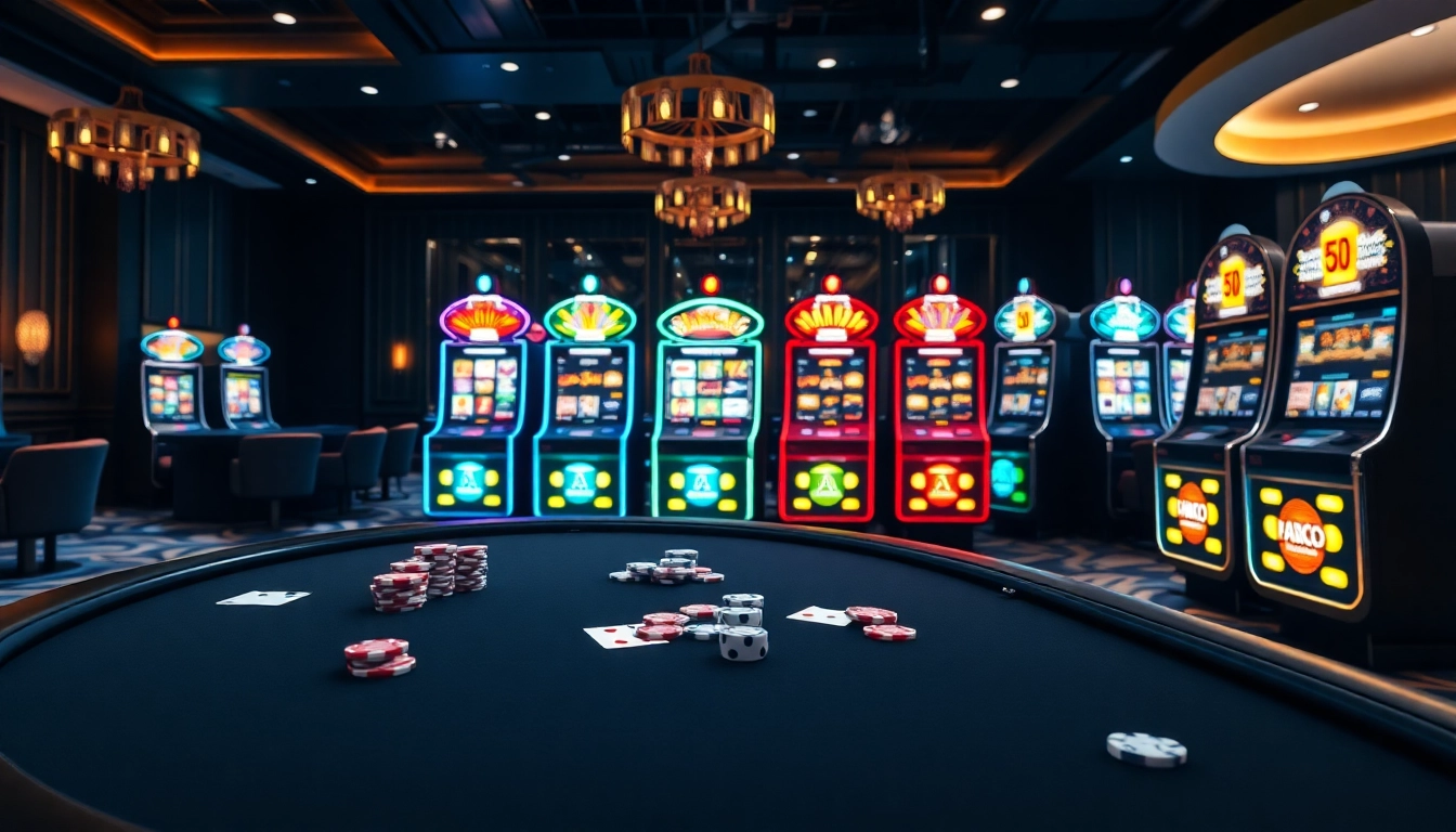 Experience the thrill of S8 casino gaming with vibrant tables and high-tech slot machines.