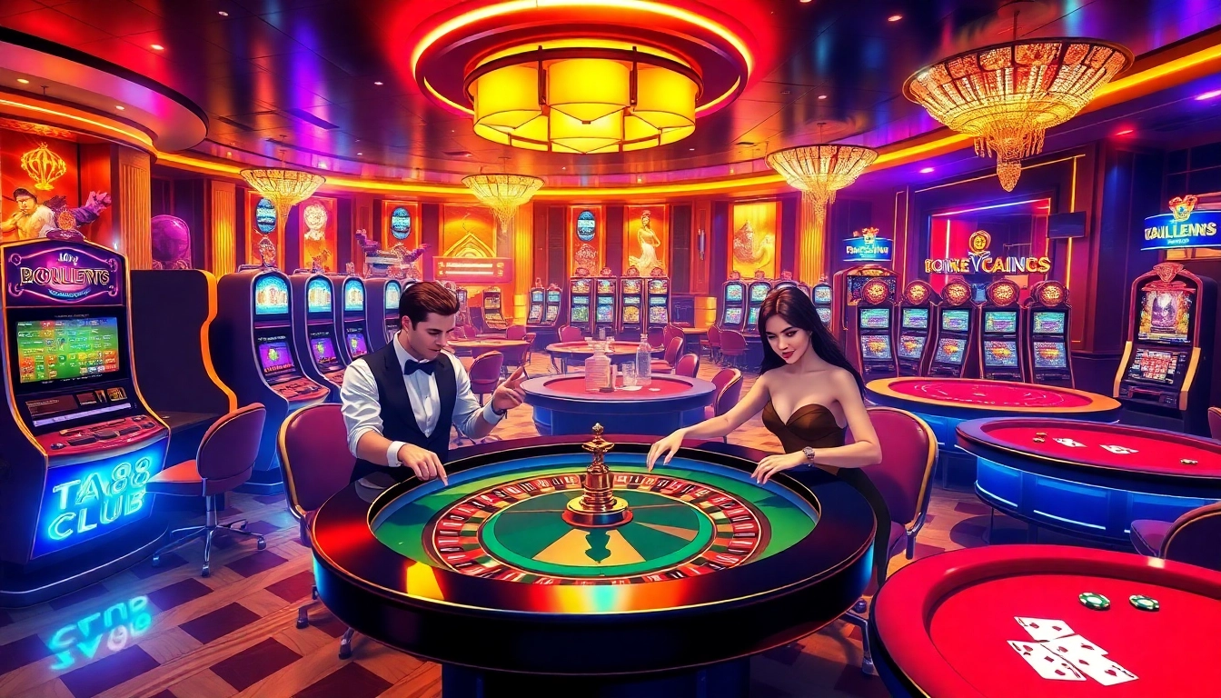 Experience the excitement of the ta88 club with vibrant casino games and eager players.