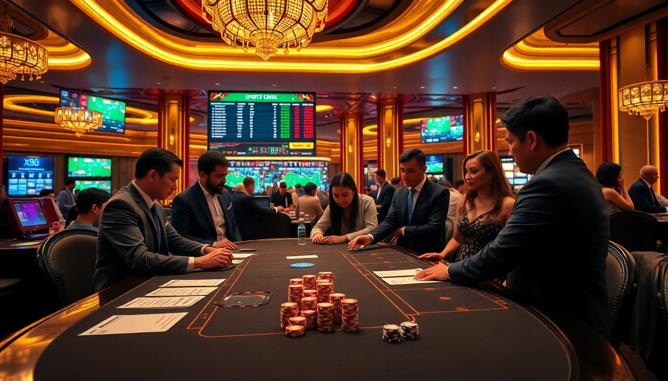 Experience the thrill of gambling with thể thao xn88 at a vibrant sports betting table.