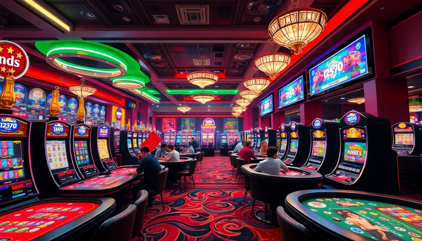 Dynamic online gambling experience at ev88win.live with vibrant casino atmosphere.