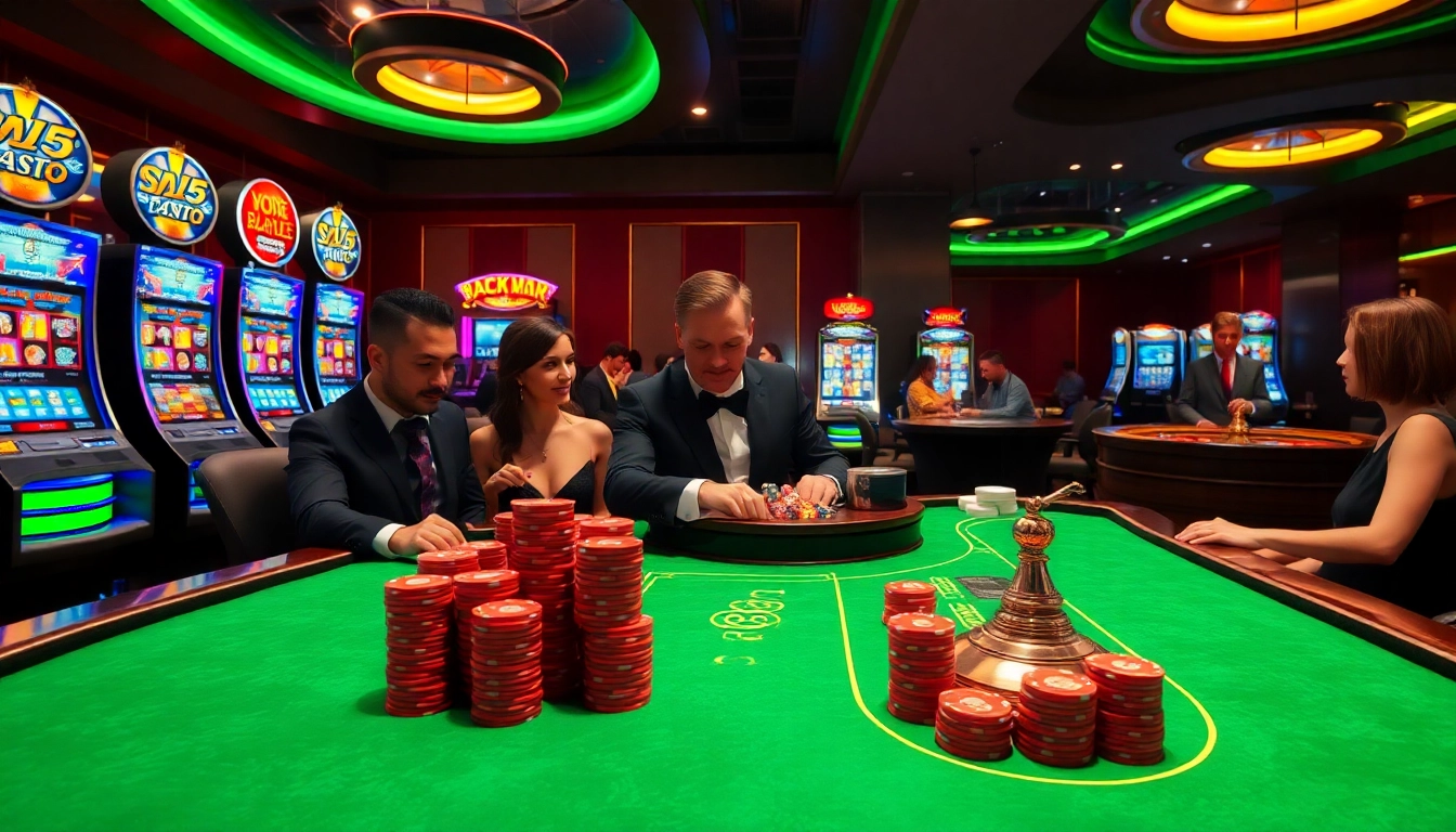 Experience thrilling blackjack and slot games at max88 in a luxurious casino atmosphere.