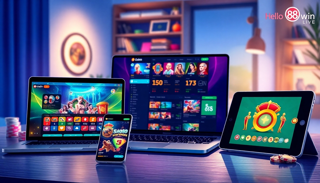 Hello88win.live offers an exciting online gaming experience with dynamic visuals of casino and betting games.